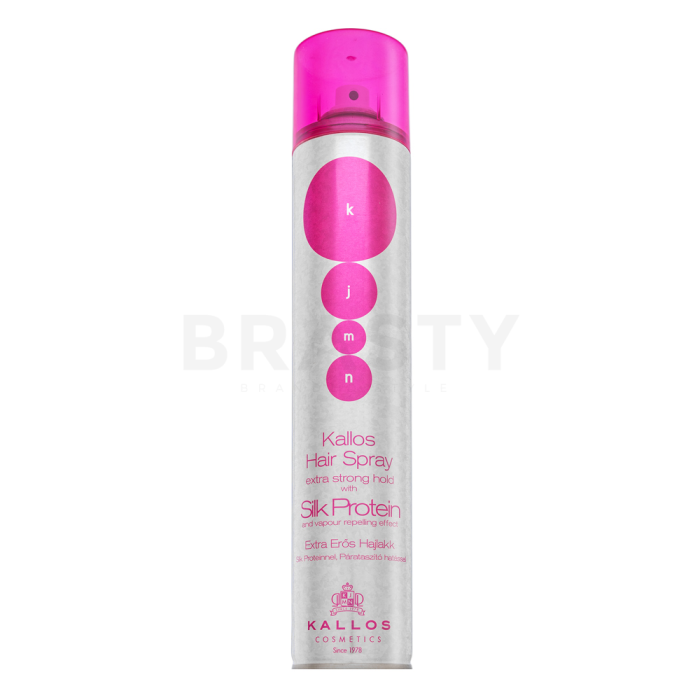 Kallos Silk Protein Hair Spray Extra Strong Hold silný lak na vlasy 500 ml