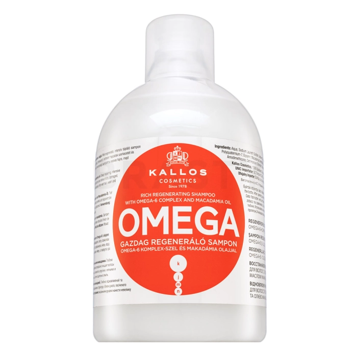 Kallos Omega Rich Regenerating Shampoo versterkende shampoo voor beschadigd haar 1000 ml