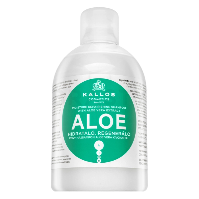 Kallos Aloe Moisture Repair Shine Shampoo Champú nutritivo Para la suavidad y brillo del cabello 1000 ml