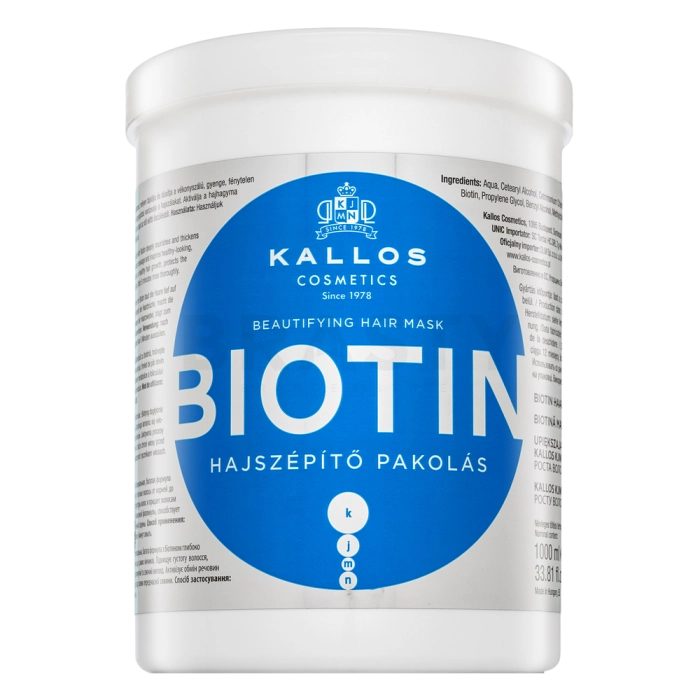 Kallos Biotin Beautifying Hair Mask strenghtening mask 1000 ml