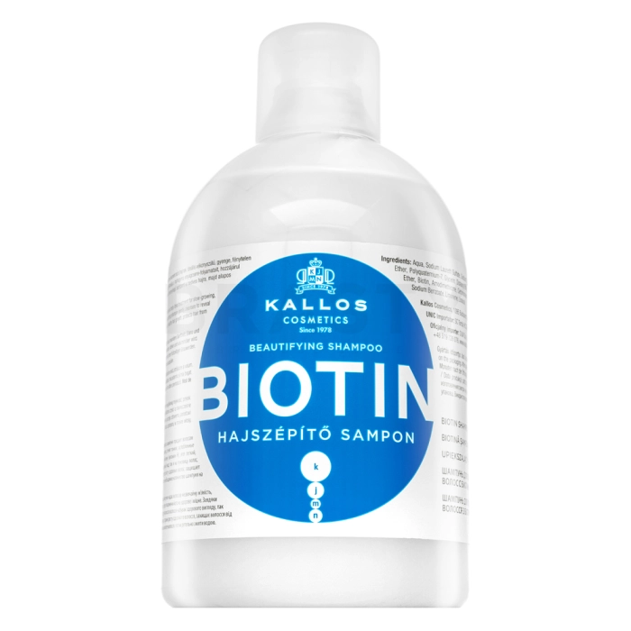 Kallos Biotin Beautifying Shampoo ophelderende shampoo voor zacht en glanzend haar 1000 ml