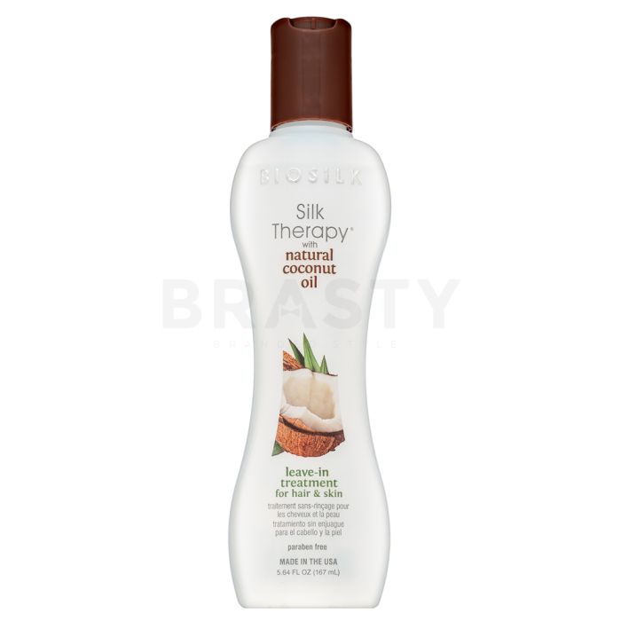 BioSilk Therapy with Natural Coconut Oil Leave-In Treatment bezoplachová péče na roztřepené konečky vlasů 167 ml