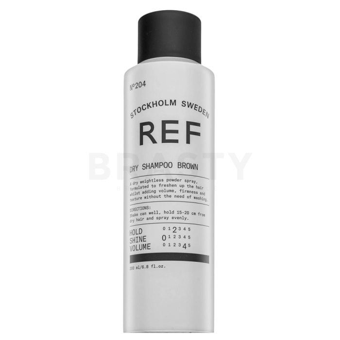 REF Dry Shampoo Brown N°204 droogshampoo voor donker haar 200 ml