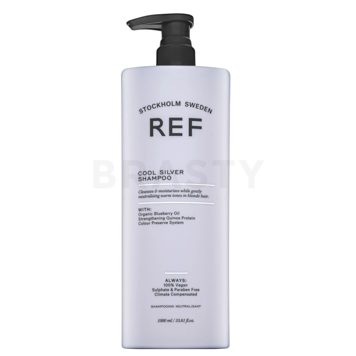 REF Cool Silver Shampoo neutraliserende shampoo voor platinablond en grijs haar 1000 ml