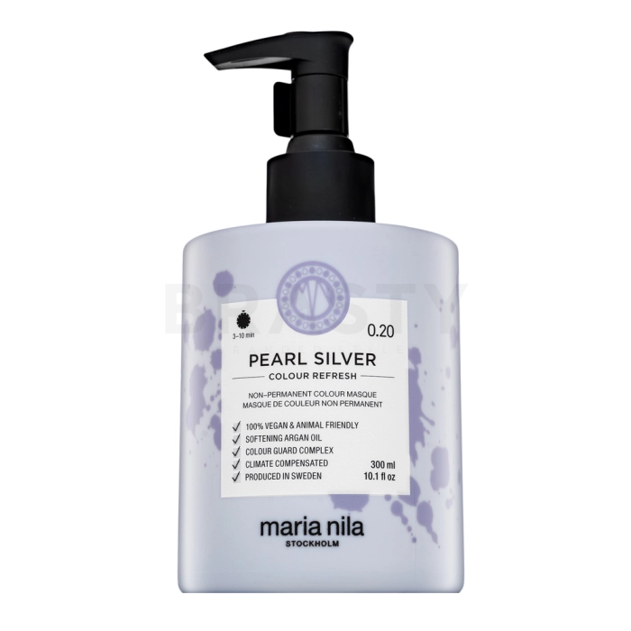 Maria Nila Colour Refresh vyživující maska s barevnými pigmenty pro platinově blond a šedivé vlasy Pearl Silver 300 ml