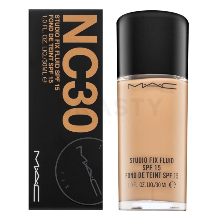 MAC Studio Fix Fluid Foundation SPF15 dlouhotrvající make-up pro sjednocenou a rozjasněnou pleť NC30 30 ml