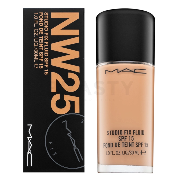 MAC Studio Fix Fluid Foundation SPF15 dlouhotrvající make-up pro sjednocenou a rozjasněnou pleť NW25 30 ml