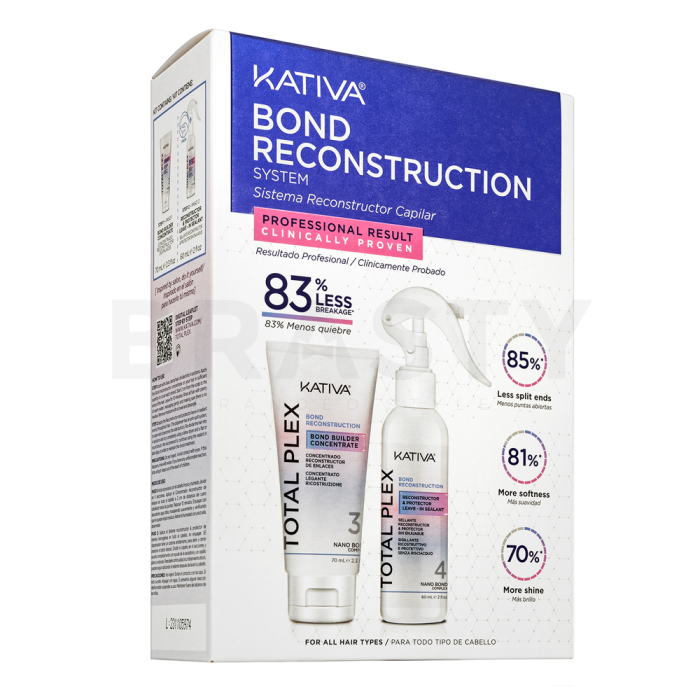 Kativa Bond Reconstruction System Total Plex vlasová kúra pro poškozené vlasy 70 ml + 60 ml