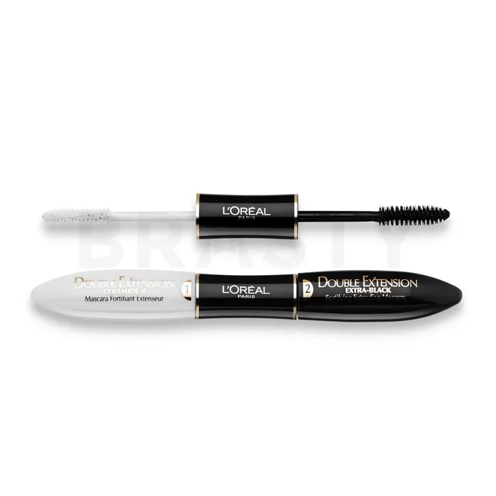 L´Oréal Paris Double Extension Mascara řasenka pro prodloužení a natočení řas Carbon Black 12 ml