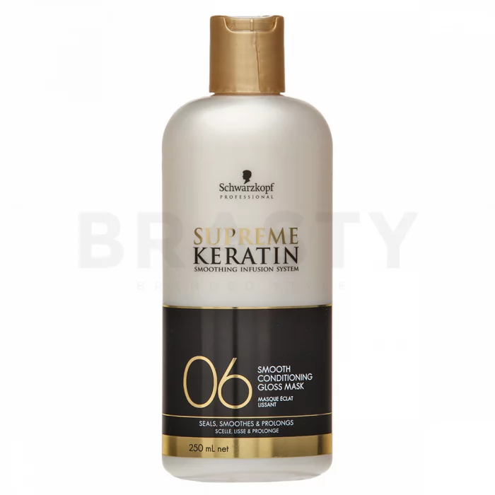 Schwarzkopf Professional Supreme Keratin Smooth Conditioning Gloss Mask maska pro lesk vlasů 250 ml