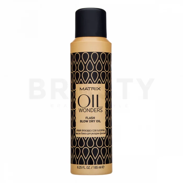 Matrix Oil Wonders Flash Blow Dry Oil ochranný sprej pro tepelnou úpravu vlasů 185 ml