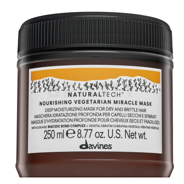 Davines Natural Tech Nourishing Vegetarian Miracle Mask pflegende Haarmaske für trockene und brüchige Haare 250 ml