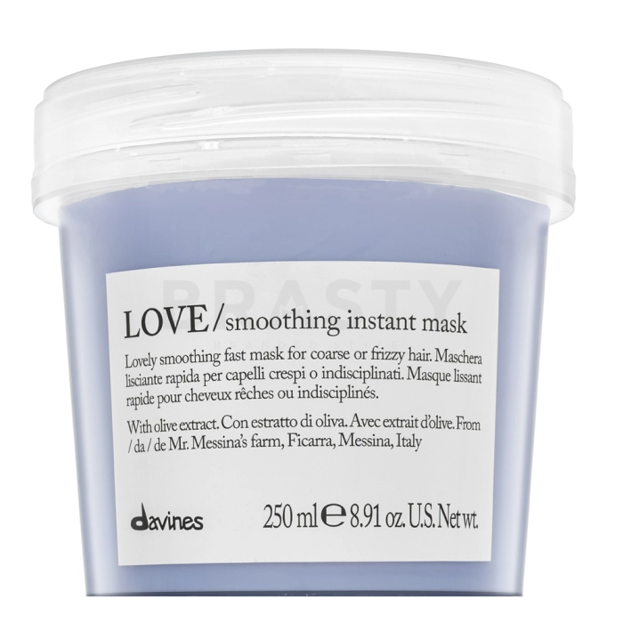 Davines Essential Haircare Love Smoothing Instant Mask maska pro hrubé a nepoddajné vlasy 250 ml