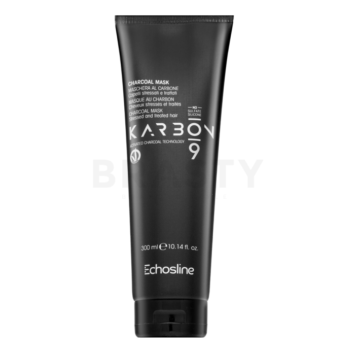 Echosline Karbon 9 Charcoal Mask Маска за боядисана, химически третирана и изрусявана коса 300 ml