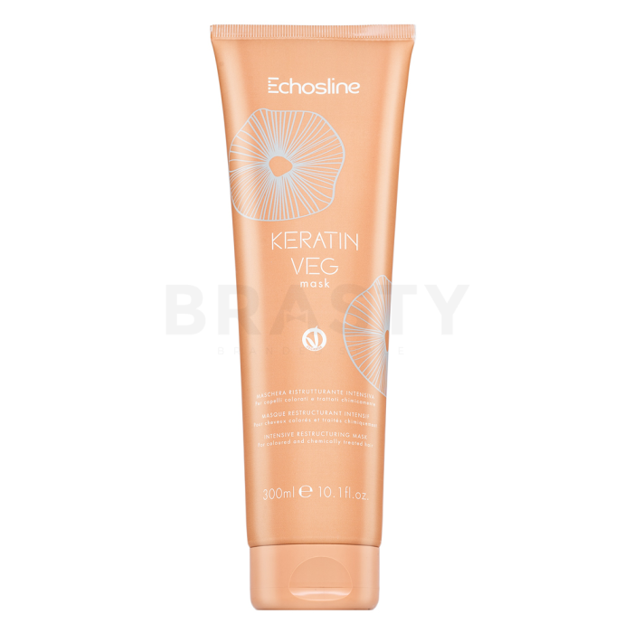 Echosline Keratin Veg Mask masker voor gekleurd en chemisch behandeld Haar 300 ml