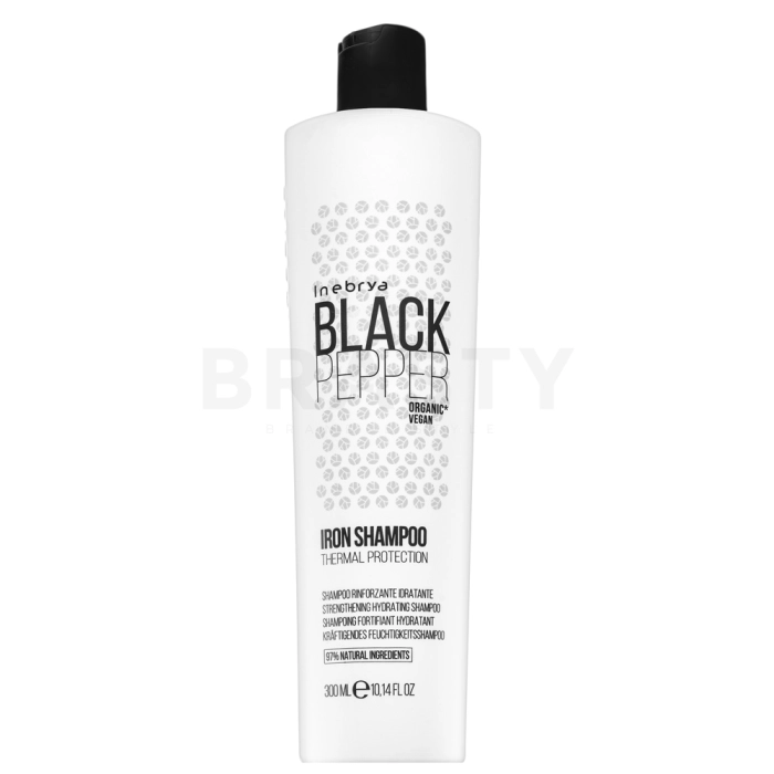 Inebrya Black Pepper Iron Shampoo beschermingsshampoo voor breekbaar haar 300 ml
