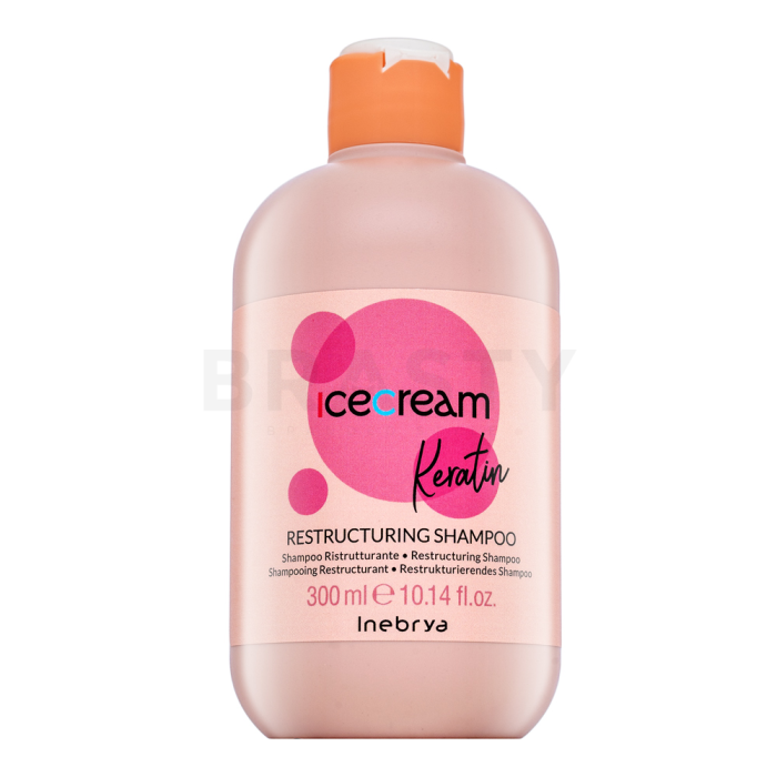 Inebrya Ice Cream Keratin Restructuring Shampoo vyživující šampon proti krepatění vlasů 300 ml