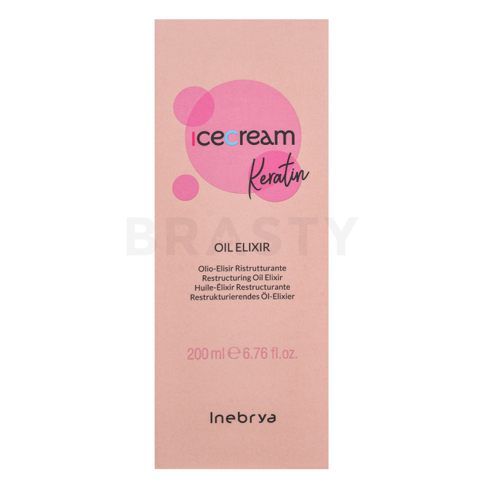 Inebrya Ice Cream Keratin Oil Elixir oil serum przeciw puszeniu się włosów 200 ml
