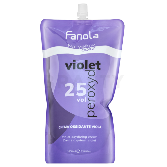 Fanola No Yellow Color Violet Peroxyde vyvíjecí emulze pro neutralizaci žlutých tónů 7% 25 Vol. 1000 ml