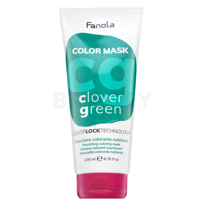 Fanola Color Mask tápláló maszk színes pigmentekkel hajszín élénkítésére Clover Green 200 ml