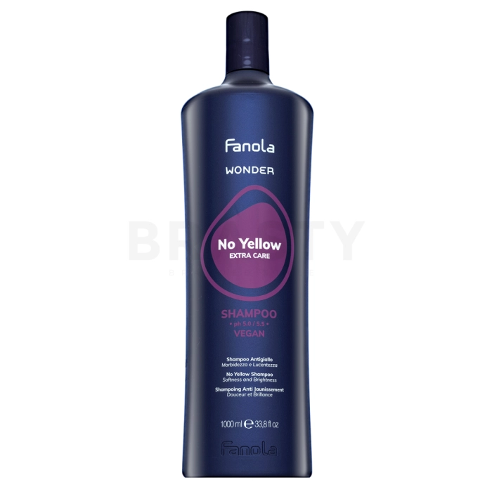 Fanola Wonder No Yellow Extra Care Shampoo shampoo om gele tinten te neutraliseren 1000 ml