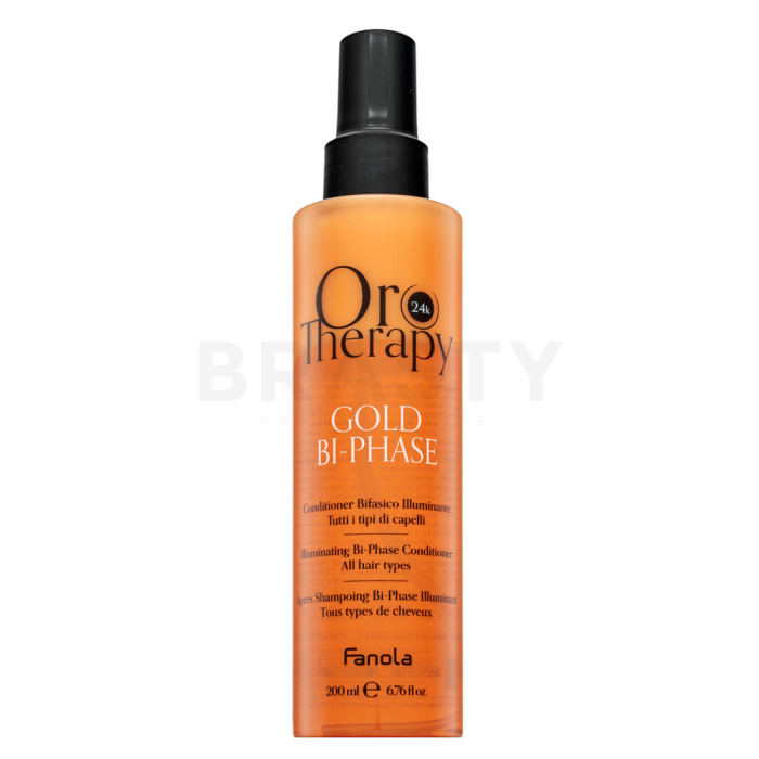 Fanola Oro Therapy 24k Gold Bi-Phase Conditioner bezoplachový kondicionér pro hebkost a lesk vlasů 200 ml