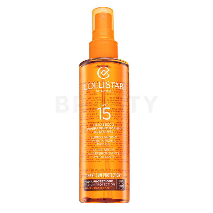 Collistar Supertanning ochranný suchý olej na opalování SPF 15 Mosturizing Dry Oil SPF 15 200 ml