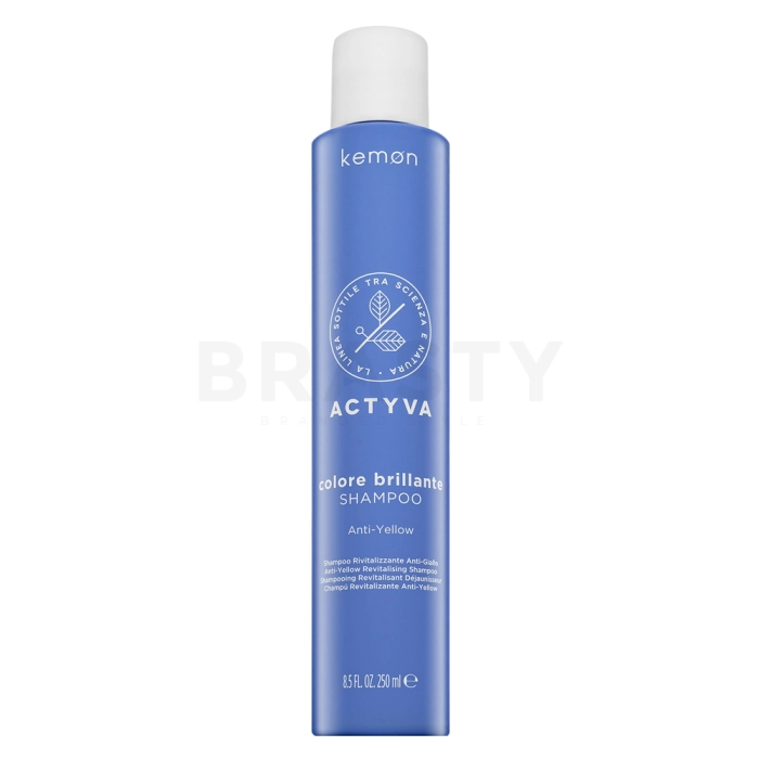 Kemon Actyva Colore Brillante Anti-Yellow Shampoo neutralizující šampon pro blond vlasy 250 ml