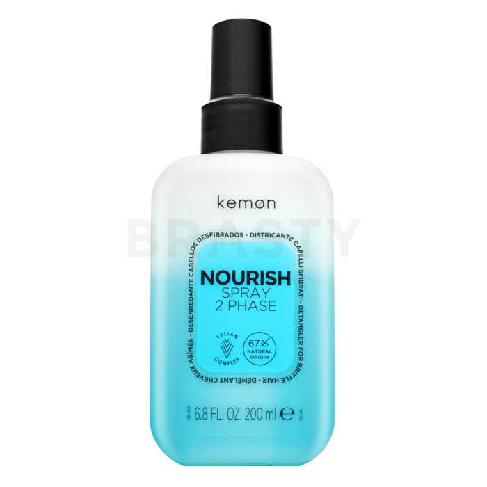 Kemon Nourish Spray 2 Phase bezoplachová péče pro suché a poškozené vlasy 200 ml