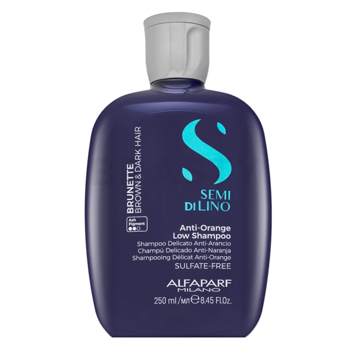 Alfaparf Milano Semi Di Lino Brunette Anti-Orange Low Shampoo neutralisierte Shampoo für braune Farbtöne 250 ml