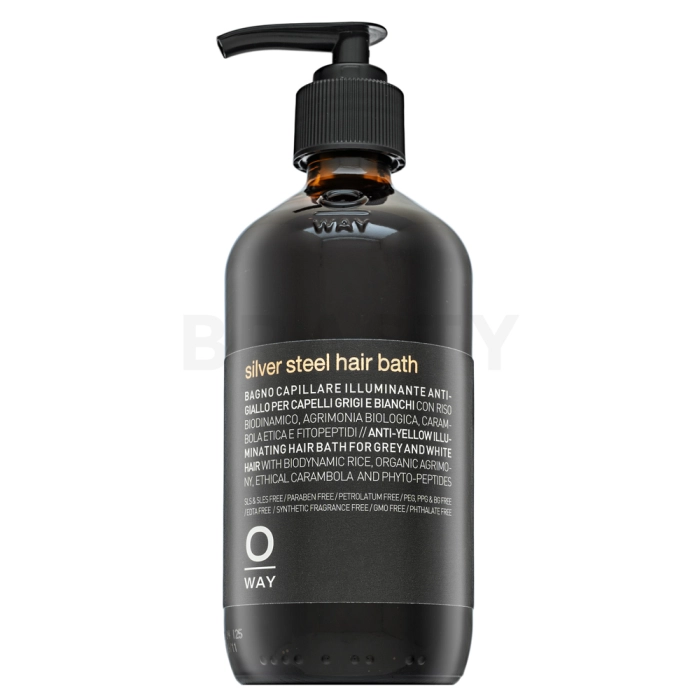 OWAY Silver Steel Hair Bath neutralizující šampon proti žloutnutí odstínu 240 ml