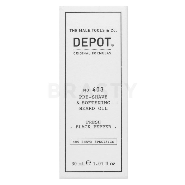 Depot olej No. 403 Pre-Shave & Softening Beard Oil Fresh Black Pepper 30 ml