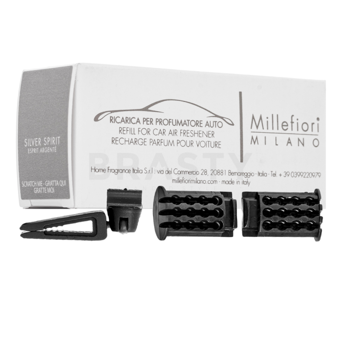 Millefiori Milano Icon Car Air Freshener Silver Spirit