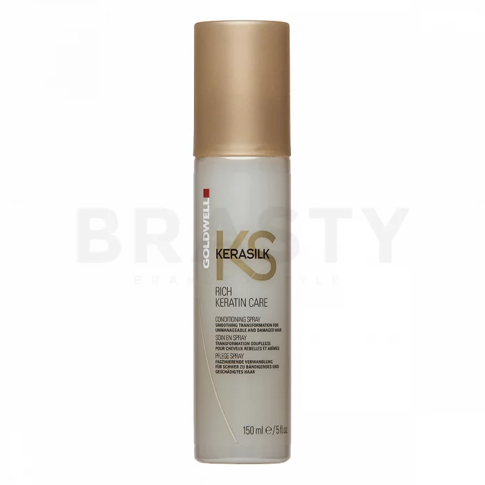 Goldwell Kerasilk Rich Keratin Care Conditioning Spray bezoplachový kondicionér pro nepoddajné a poškozené vlasy 150 ml