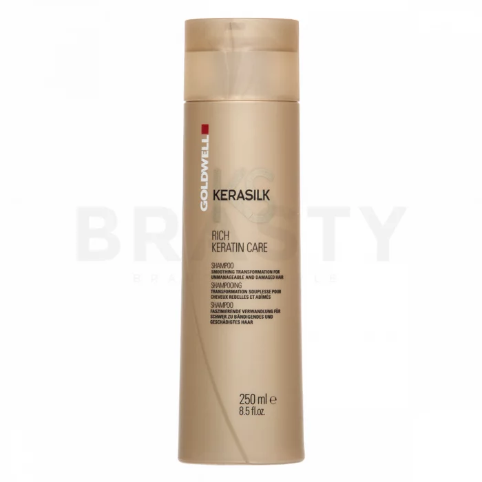 Goldwell Kerasilk Rich Keratin Care Shampoo šampon pro nepoddajné a poškozené vlasy 250 ml
