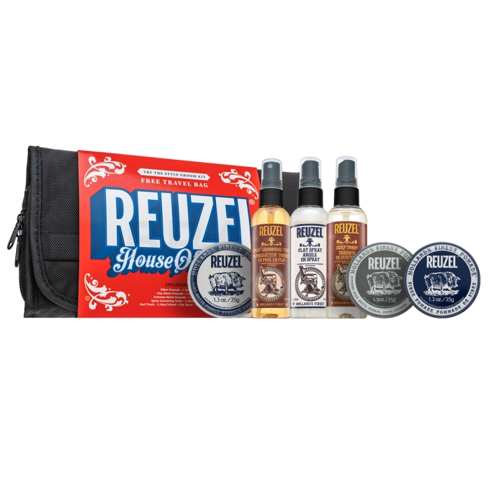 Reuzel House Of Style Groom Kit dárková sada pro muže 3x100 ml + 3x35 g