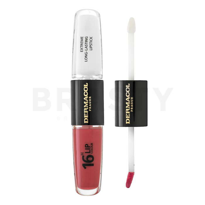 Dermacol 16H Lip Colour Extreme Long-Lasting Lipstick dlouhotrvající dvoufázová barva a lesk na rty No. 06 8 ml