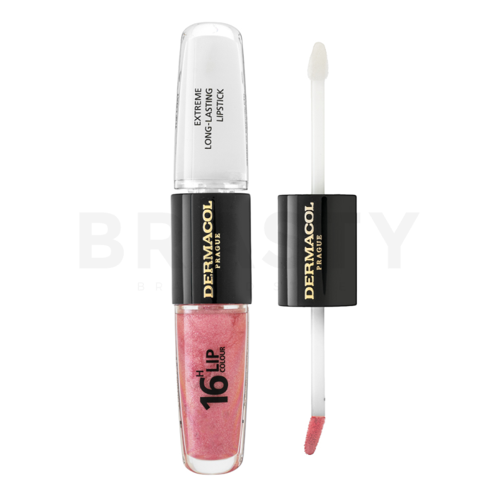 Dermacol 16H Lip Colour Extreme Long-Lasting Lipstick dlouhotrvající dvoufázová barva a lesk na rty No. 11 8 ml