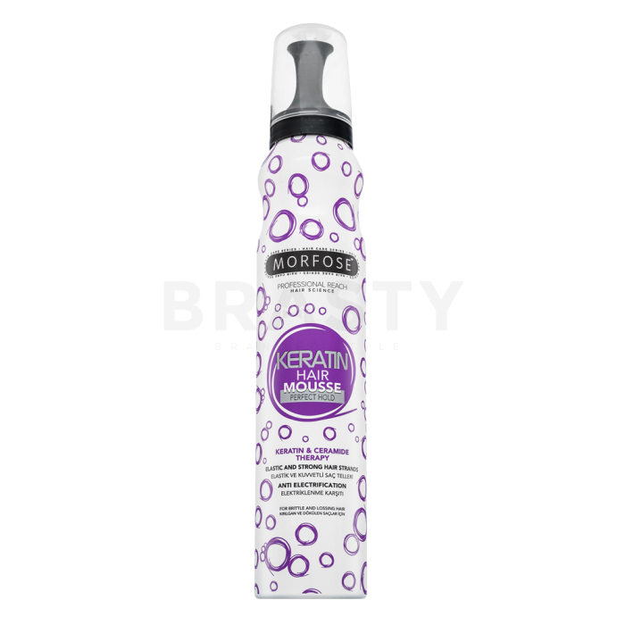 Morfose Hair Mousse Perfect Hold pjenasti učvršćivač za kosu za volumen kose Keratin 200 ml