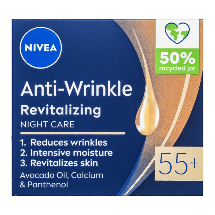 Nivea Anti-Wrinkle odnawiający krem na noc + Revitalizing Night Care 55+ 50 ml