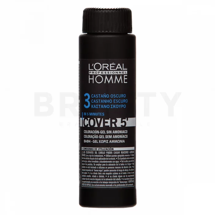 L´Oréal Professionnel Homme Cover 5 barva na vlasy No. 3 Dark Brown 50 ml