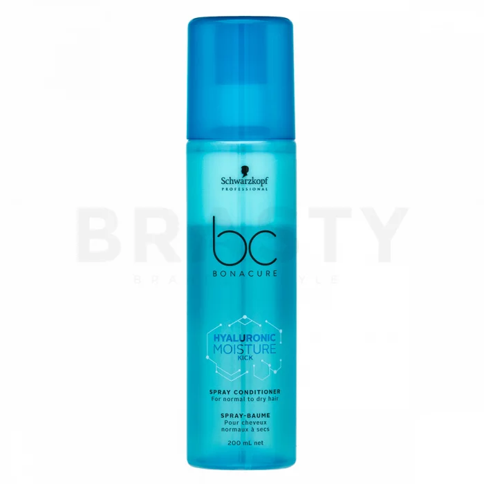 Schwarzkopf Professional BC Bonacure Hyaluronic Moisture Kick Spray Conditioner bezoplachový kondicionér pro normální až suché vlasy 200 ml