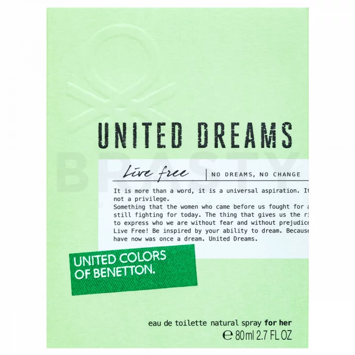 Benetton United Dreams Live Free toaletní voda pro ženy 80 ml